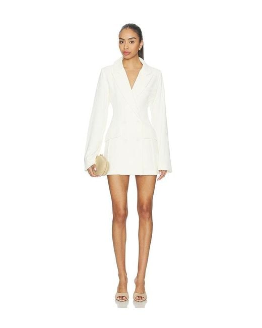 SNDY'S White Ryan Blazer Dress