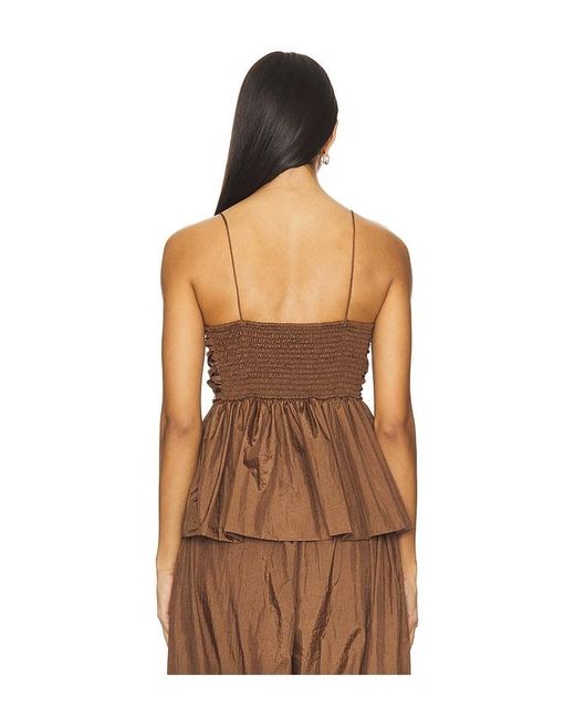 SWF Brown Parachute Peplum Cami