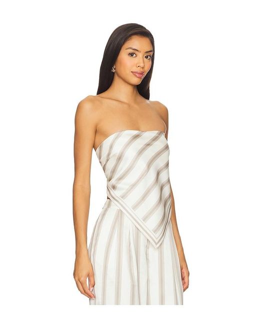 SER.O.YA White Hark Satin Top