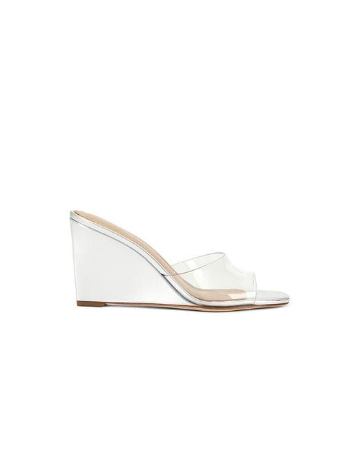 Veronica Beard White Asha Wedge Sandal