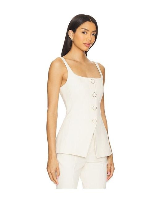 Veronica Beard White Liana Top