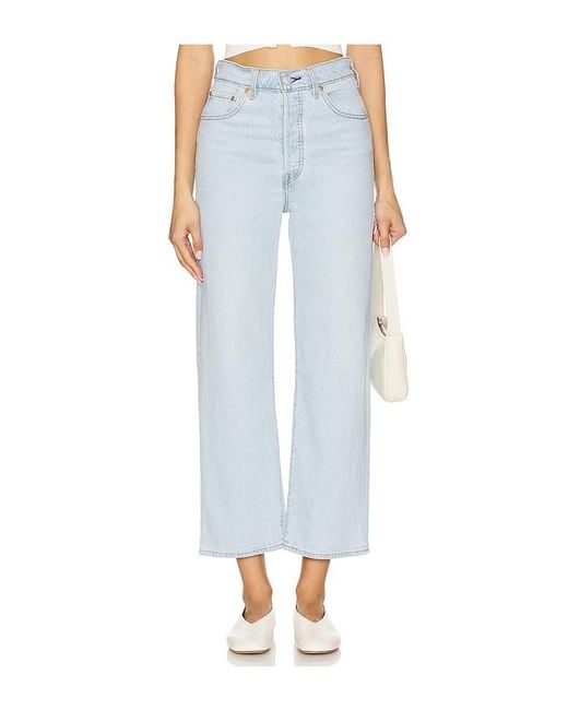 Levi's Blue Ribcage Straight Ankle Jeans