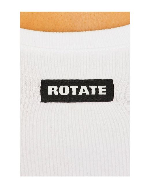 ROTATE BIRGER CHRISTENSEN White Basic Tank Top