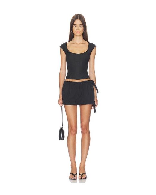 GUIZIO Black Leila Top