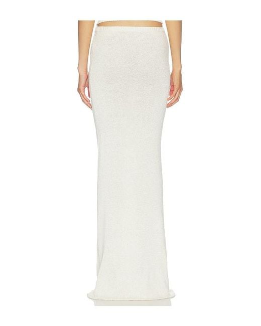 Asta Resort White Carolina Embroidered Skirt