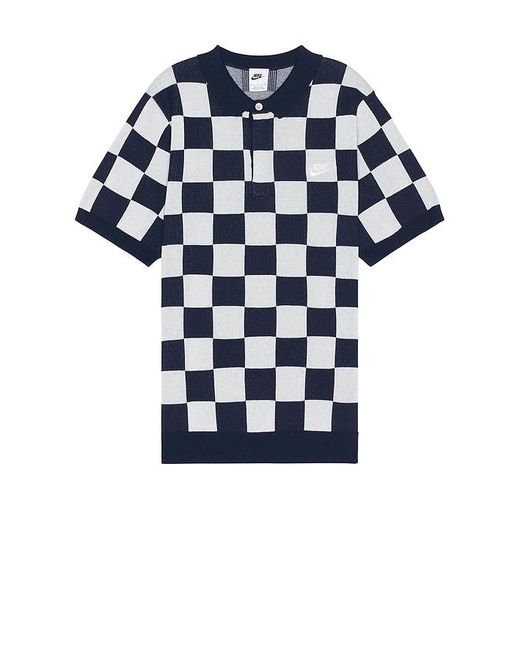 Nike Blue Checkers Polo for men