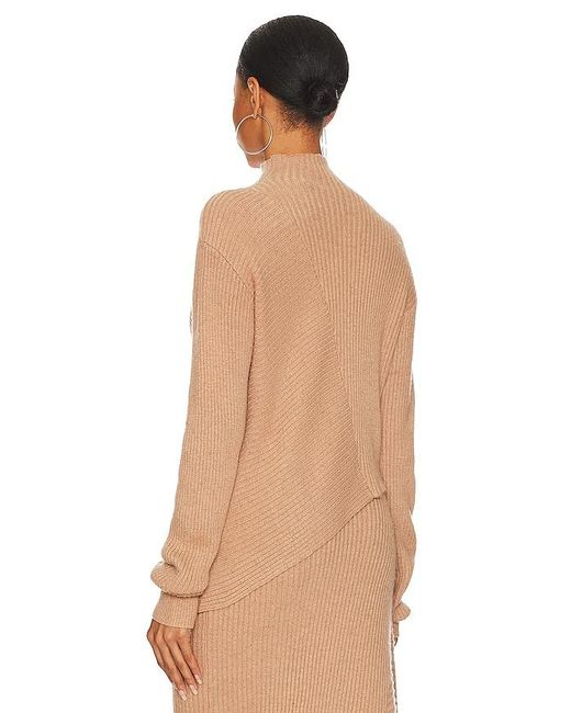 L'academie Natural Leola Mock Neck Sweater