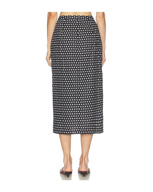 FRAME Black The Polka Dot Skirt