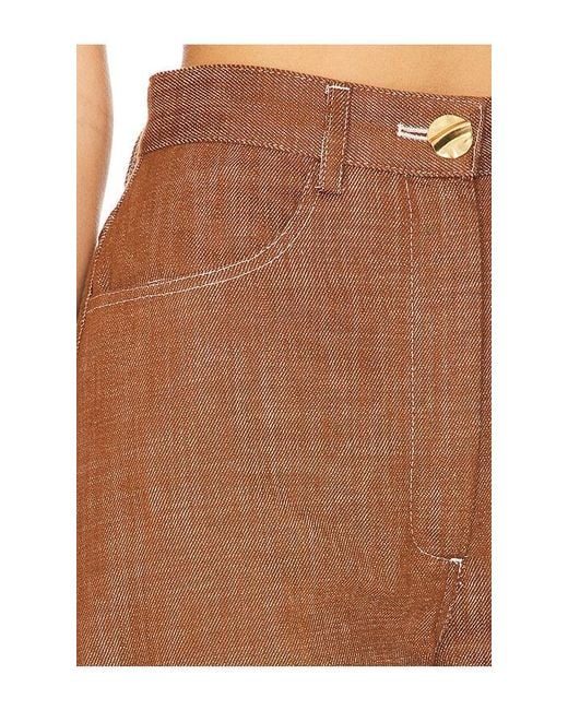 Matthew Bruch Orange High-Waist Barrel Wide Leg