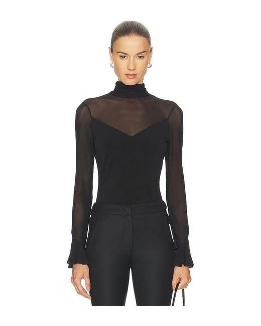 Cinq À Sept Black Super Stretch Lucy Top