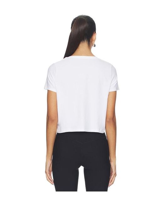 Beyond Yoga White Featherweight Supreme Cropped Tee