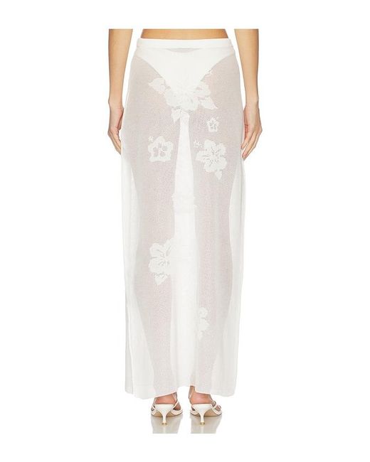 Leslie Amon White Emma Skirt