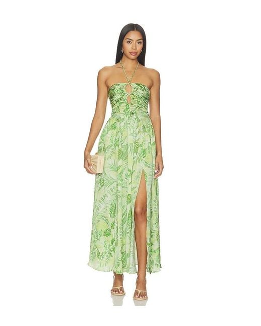 Poupette Green Avril Long Dress