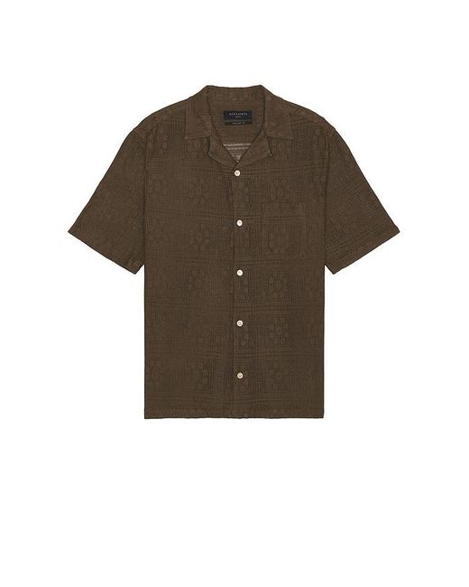 AllSaints Brown Caleta Shirt for men