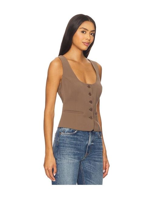 Bardot Azilia Button Through Top Blue