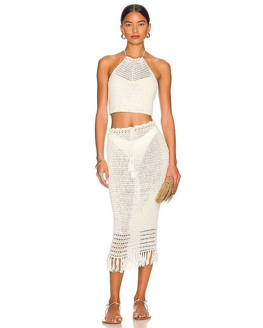 MORE TO COME White Angelina Halter Top
