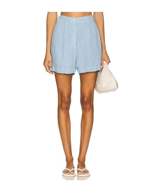 VIR VITA Blue Linen Shorts