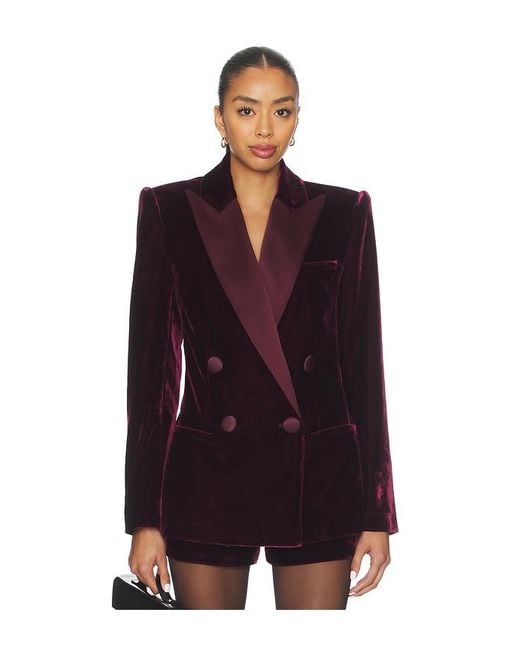 retroféte Purple Reffie Velvet Blazer