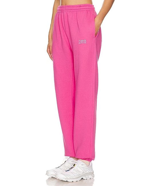 7 DAYS ACTIVE Pink Fitted Sweatpants