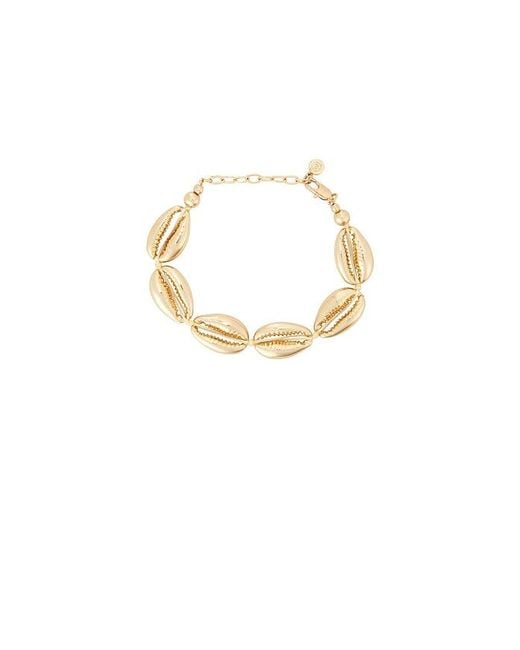 Ettika White Seven Seas Shell 18K Pated Shell Bracelet