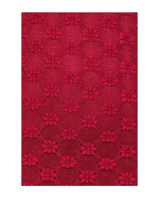 Bardot Red X Revolve Melody Lace Poplin Maxi Dress