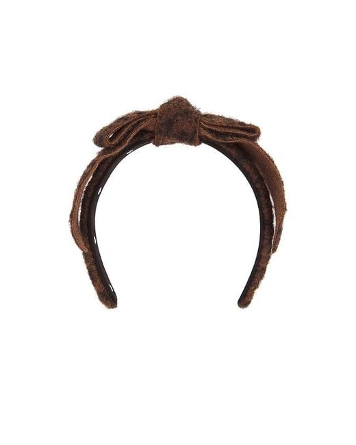 Lele Sadoughi Brown Stirnband Bardot