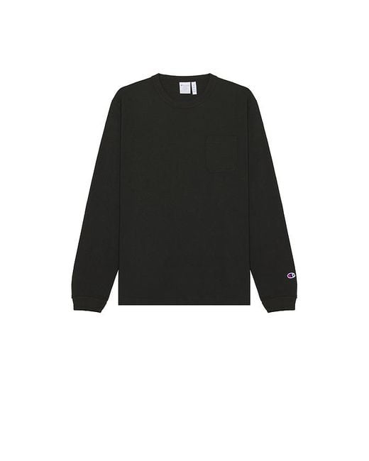 Champion Langarmshirt Mit Tasche Usa in Black für Herren