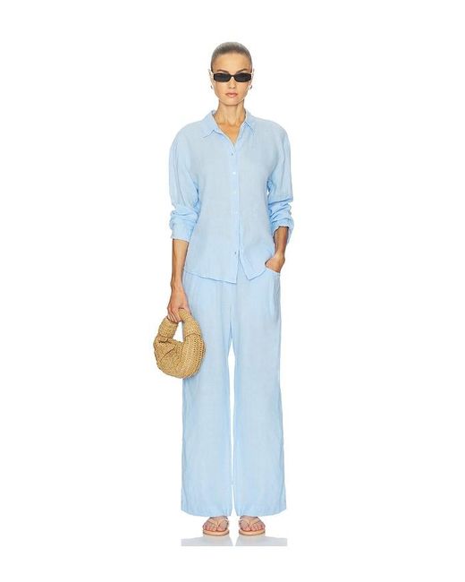 Velvet By Graham & Spencer Blue Brighton Button Down Shirt
