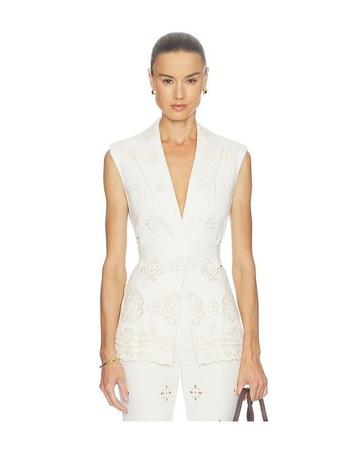 Veronica Beard White Townes Vest
