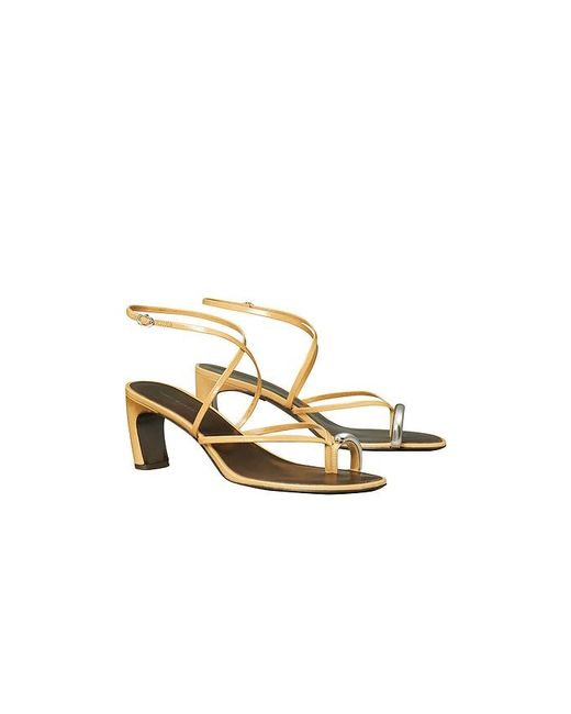 Tory Burch White Pierced Strappy Heel Sandal