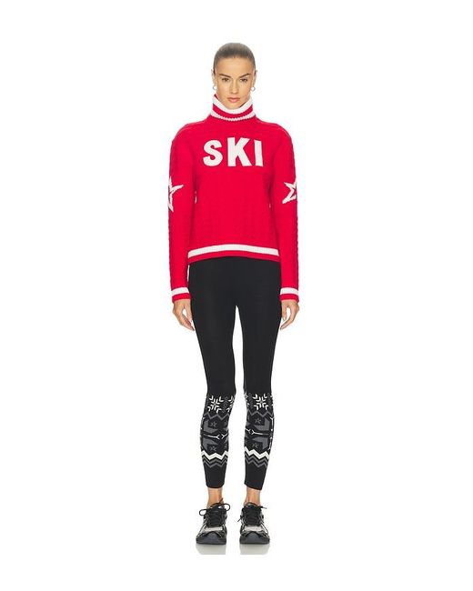 Perfect Moment Red Glacier Turtleneck Sweater