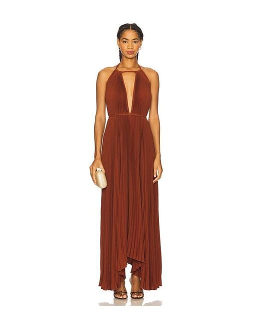 Vestido Boheme En Color Burnt Talla (También En 12/L, 14/Xl, 6/Xs, 8/S) L'idée de color Red