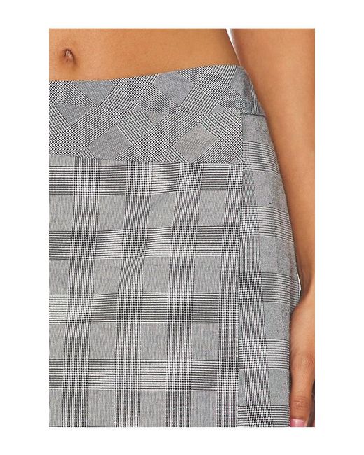 Amanda Uprichard Blue Twill Wrap Skort