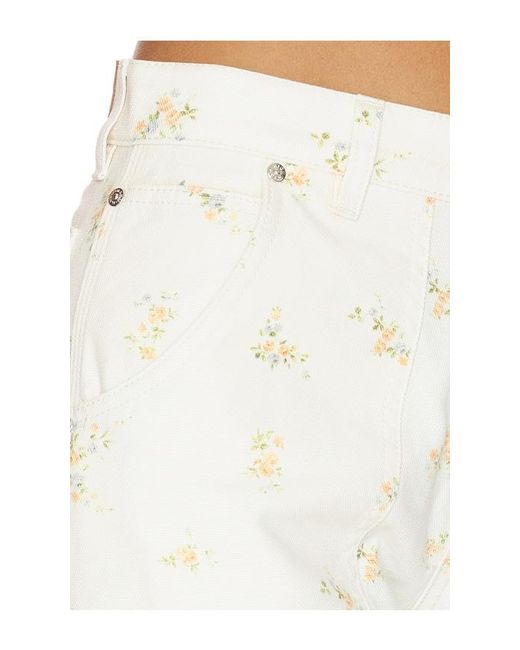 MSGM White Jeans Printed