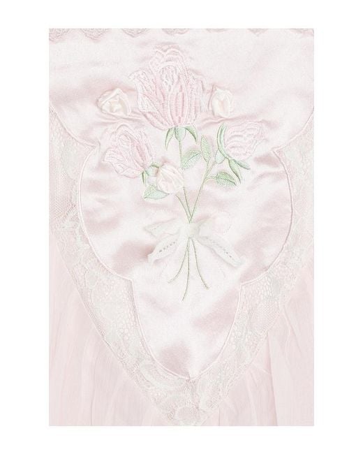 For Love & Lemons White Rae Rose Mini Dress