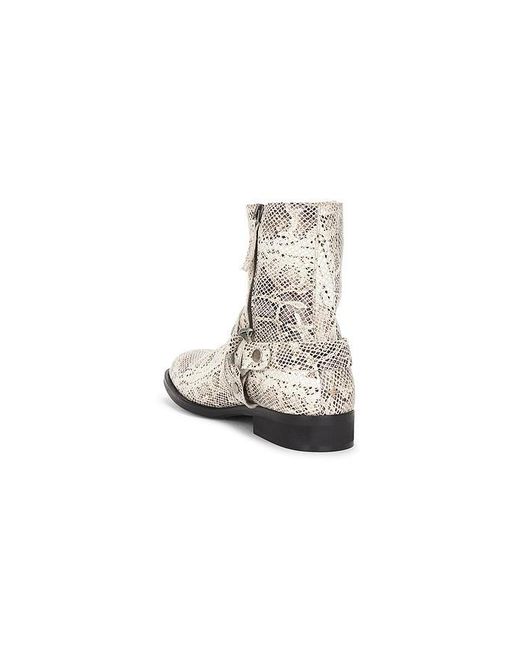 Duke & Dexter White Harley Biker Boot for men