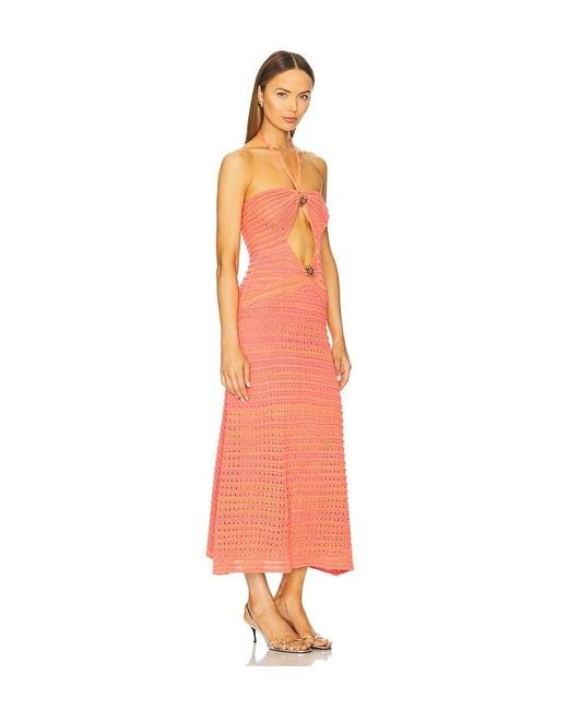 CAPITTANA Orange Zully Sunset Dress