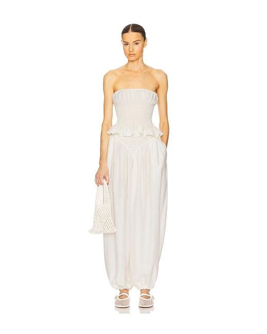 Helsa White The Smocked Tunic