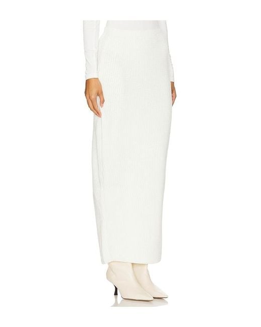 SELMACILEK White Slit Midi Skirt