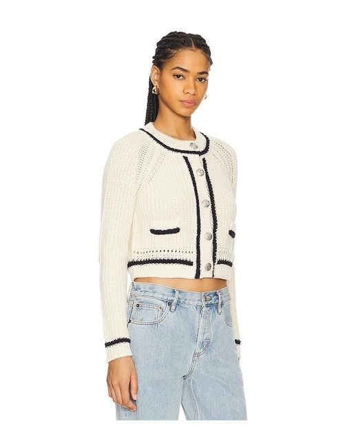 Ba&sh White Beatrice Cardigan