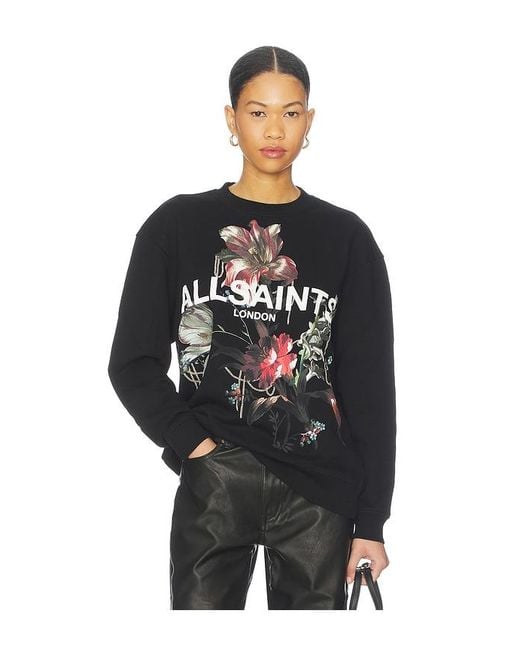 AllSaints Black Ania Etta Sweatshirt