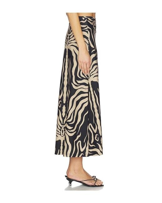 Johanna Ortiz Black Palms Nuevo Destino Midi Skirt