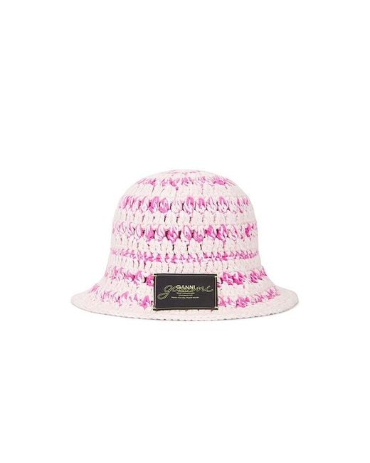 Sombrero Pesca Melange En Color Rosado Talla (También En Xs-S) Ganni de color Pink