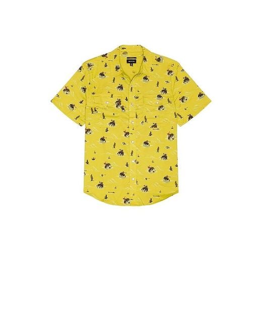 Brixton Yellow X Lone Star Short Sleeve Shirt for men
