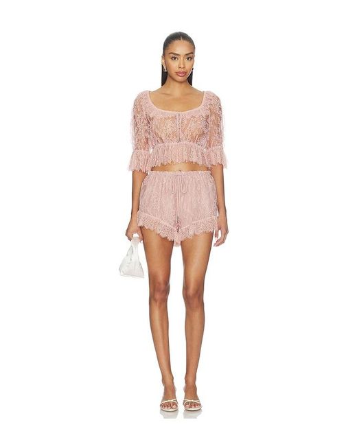 Camila Coelho Pink Fiorella Top