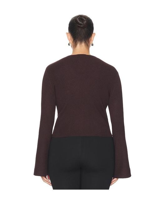GOOD AMERICAN Black Bell Sleeve Knit Cardigan
