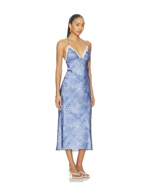 LoveShackFancy Blue Evania Dress