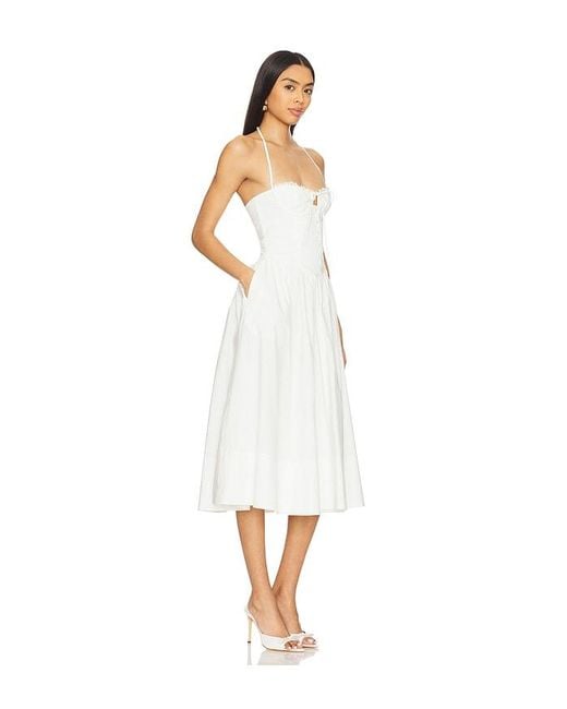Camila Coelho Paz Midi Dress White