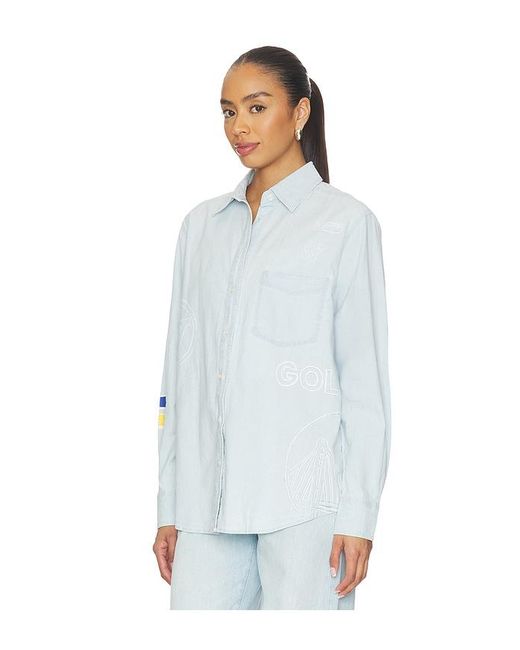 DANNIJOPRO White The Doodle Sports Oxford Top