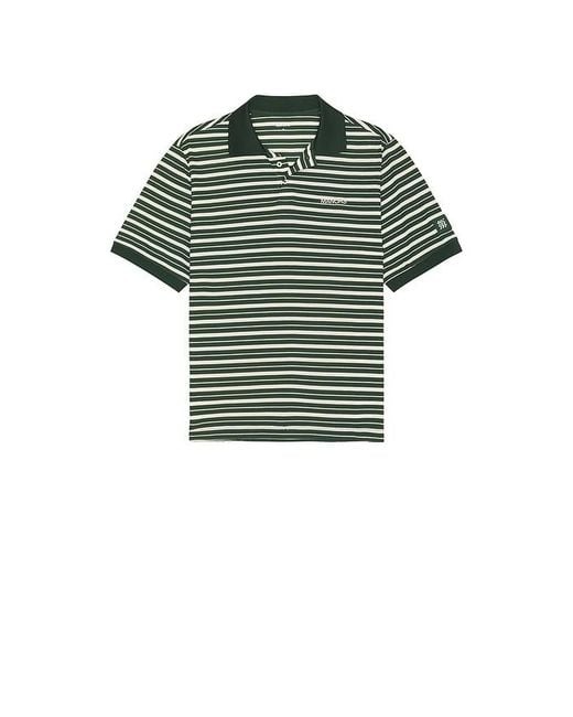 Manors Golf Green Goat Pique Stripe Polo for men